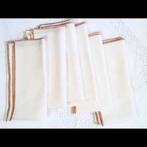 Set of 6 Off-White Linen Napkins